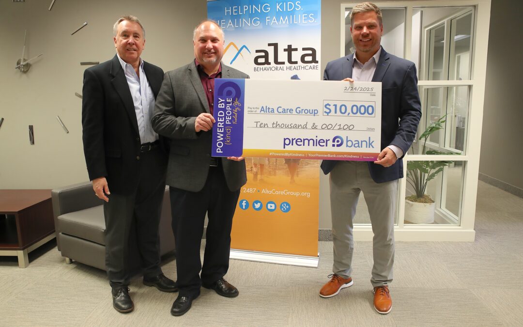 Alta Care Group Receives Donation From Premier Bank